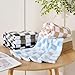 Yagle Mate 4 Pcs Baby Blankets, Fluffy Small Crib Baby Blankets for Boys, Fleece Checkered Blanket, Toddler Receiving Blankets 30×40