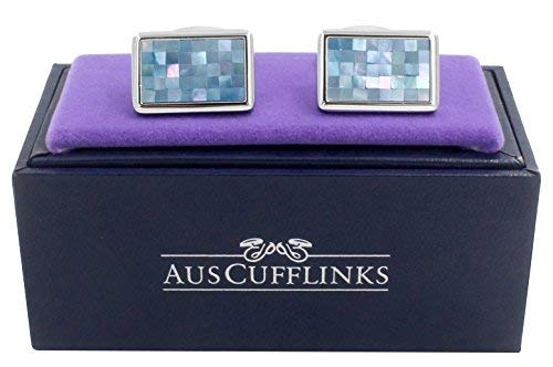 Mancuernas AUSCUFFLINKS Ocean Blue Mosaic miniatura 4