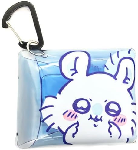 Chiikawa 0009 Women's Earphones Pouch, Small Storage Case, Mini Wired/Wireless Storage, Air Pods/Pro, Clear Multi Case, SS Size, Momonga (CKW-180), One Size