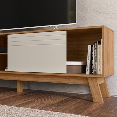 Rack para Tv até 70 Polegadas Dubai nature/branco off