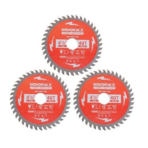 Lame de scie circulaire bois 40 dents Disque de coupe 11,4 cm avec denture ATB alésage 1,6 cm