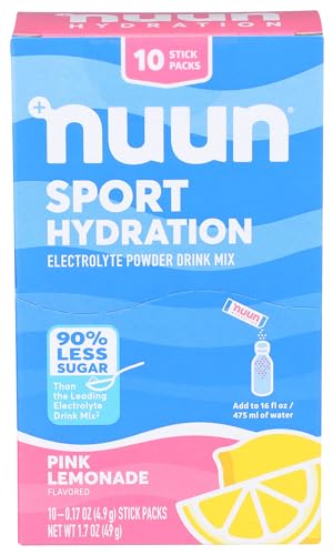 NUUN Pink Lemonade Sport Powder 10 Count, 0.17 OZ