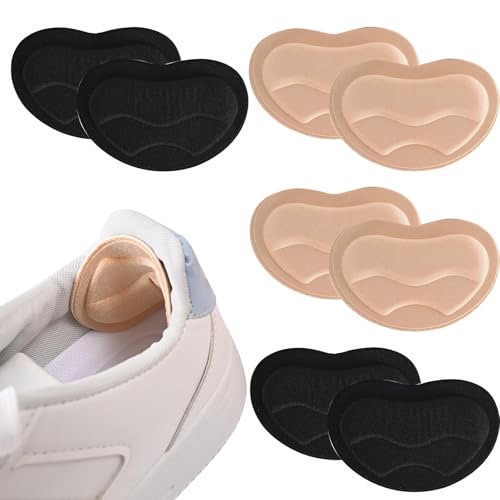 4 Pares de Protectores de Talón para Zapatos, Almohadillas Cubretalón para Mejorar la Comodidad