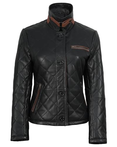 Image of Decrum Vintage Style Real Lambskin Casual Leather Jackets for Women