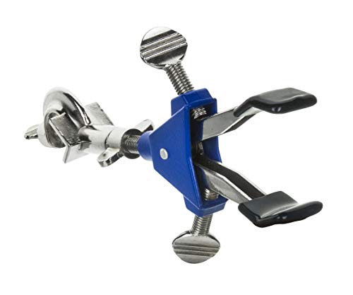 Get Special Price 2 Prong, Vinyl Coated, Spring Loaded Clamp on Swivel Bosshead - 2.75" Max Clamp Opening, Bosshead fits up to 18mm Rods - Powder Coated Alloy Clamp - Research, Industrial Grade - Eisco Labs