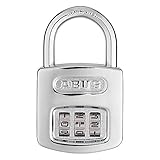 Abus 160/40 C 160 All Weather Resettable Chrome Combination Padlock, 3 Dial
