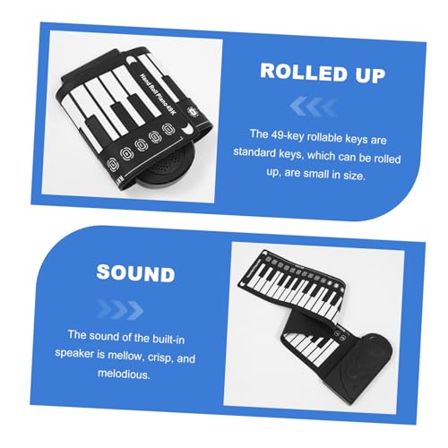 CORHAD 1 Set 49 Claviers De Piano À Touches Piano pour Enfants Piano pour Enfants Clavier De Musique Piano pour Enfants Musique Enroulable Piano Clavier Pianos Piano Roulé À La Main - Les Beatles, Paul McCartney, John Lennon, RIngo Starr, George Harrison CORHAD 1 Set 49 Claviers De Piano À Touches Piano pour Enfants Piano pour Enfants Clavier De Musique Piano pour Enfants Musique Enroulable Piano Clavier Pianos Piano Roulé À La Main – Image 7