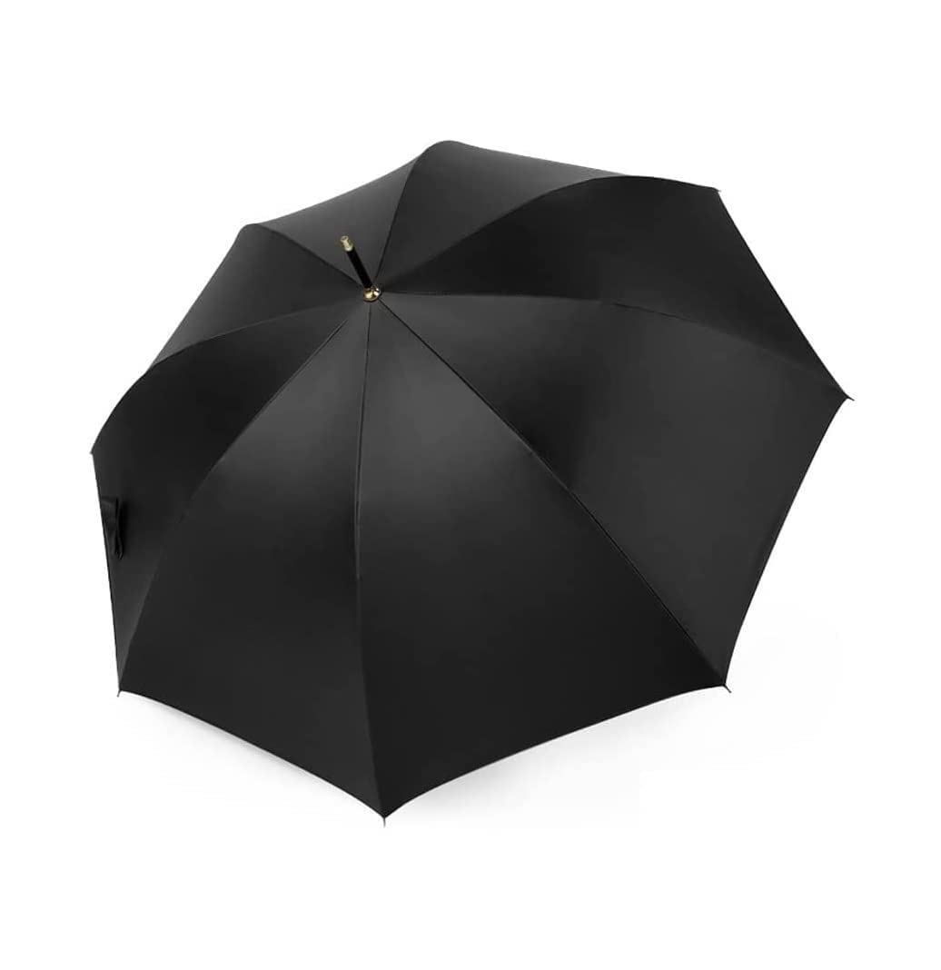 Parasole Przeciwdeszczowe Automatyczne otwarte parasol golfowy 8-kostny wiatrówek duży klasyczny z baldachim Podróżne(Black)