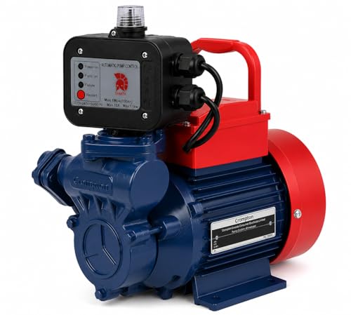 Image of Crompton 0.5HP High Pressure Booster Pump for Home upto 1-2 Bathroom and Kitchen| ChampPlus II with Pressure Controller for Automatic Operation| 2.1 Bar Max Pressure| 1 Year Manufacturers Warranty.