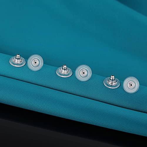 3-Pairs 925 Sterling Silver Locking Earring Backs Replacements For Diamond Studs,14K White Gold Plated Hypoallergenic Secure Earring Backs (White Gold) #TOP6