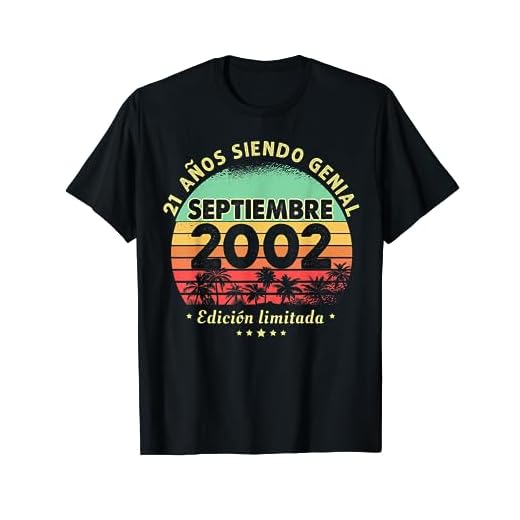 21 Años Cumpleaños Regalo Septiembre 2002 Septiembre 21 Años Camiseta