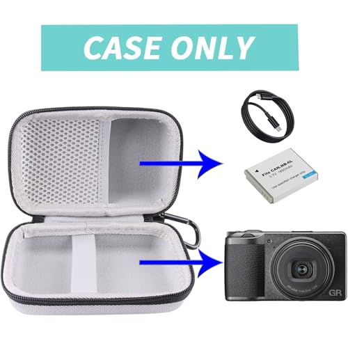 Estuche rígido de viaje para cámara Ricoh GR III (gris) miniatura 6