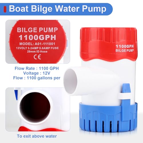 Pompe de cale 12V vide cale efficace pour éliminer l'eau stagnante