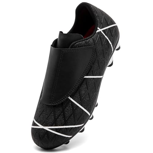 VTASQ Chaussures de Football Garçon Fille Chaussure de Foot Spike Crampons Adolescents Athlétisme Professionnel Entrainement Chaussures de Sport pour...