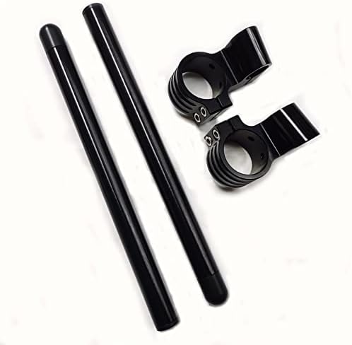 41mm Clip on Handlebars 1" Riser fit 41mm Fork Tube 7/8" Motorcycle bars , 41 mm Clip ons Handlebar CNC Black