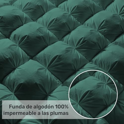 UNIKOME Bettdecke 220x240cm, Daunendecke Mit 100% Baumwolle Bettzug, Ganzjahresdecke Mit 2220g Daunen|Feder Füllung… – Ansicht 6