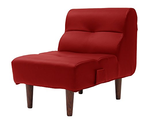 セルタン ソファー レッド AUGUST オーガスト シングルタイプ ポケットコイル PVC レザー 組合せ自在 高反発 日本製 A529p-S-596RED