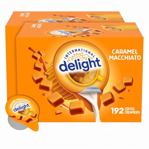 International Delight Coffee Creamer Singles, Caramel Macchiato, 192 Count (Pack of 2)