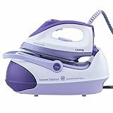 H.Koenig G2 Ferro da stiro, Piastra in ceramica, 3.5 bars capacità 1.7L, 2200W, Bianco/Viola