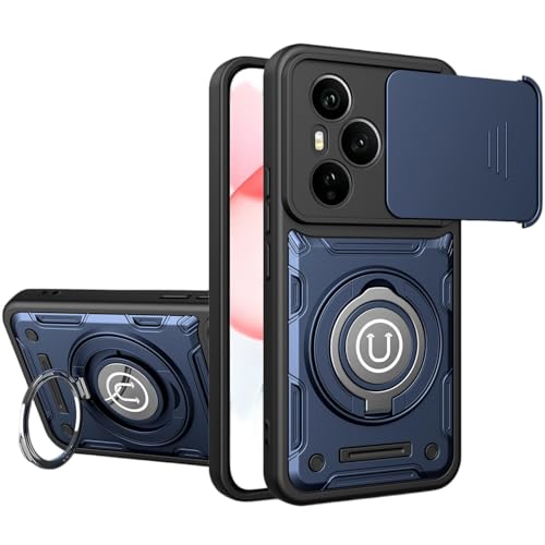 �X�}�z�P�[�X �Ή��@�� for Honor 400 Pro�y�}�O�l�b�g���ԍڃ}�E���g �����h�~ 2-in-1 PC+TPU 2�E�F�C�u���P�b�g�X�^���h �J���������Y�ی�zBlue