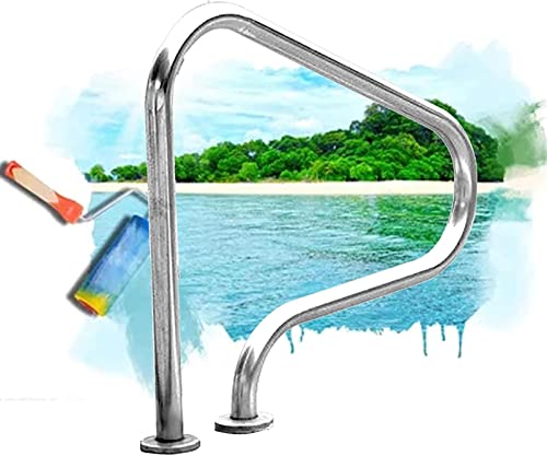 Barandal ergonómico para piscina de acero inoxidable miniatura 1