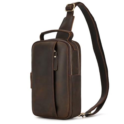 Sac bandoulière cuir véritable voyage et déplacements quotidiens modèle multifonction 9332