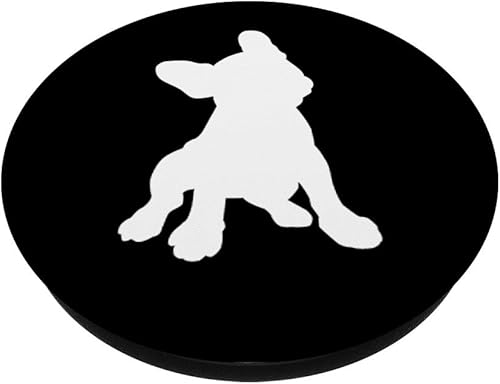Miniatura 2 de Silueta con diseño de bulldog francés y silueta de sentado  PopSockets Grip y soporte para teléfonos y tabletas