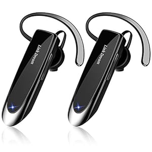Link Dream Bluetooth Earpiece for Cell Phone Hands Free Wireless Headset Noise Cancelling Mic 24Hrs Talking 1440Hrs…