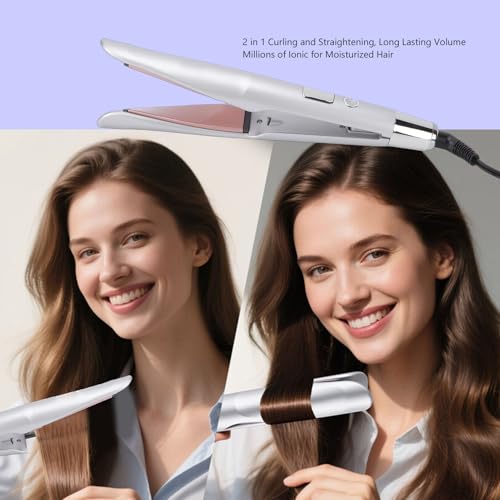 Plancha para cabello 2 en 1 con display digital miniatura 5
