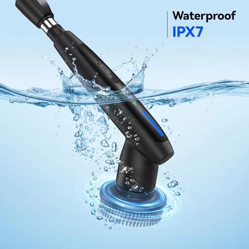 Image of Electric Spin Scrubber - Upgraded 10-in-1 IPX7 Waterproof Electric Cleaning Brush with LED Display, Gravity Sensing Dual Speed Adjustment, Suitable for Bathrooms, Kitchens, Sinks, Tiles, Cars