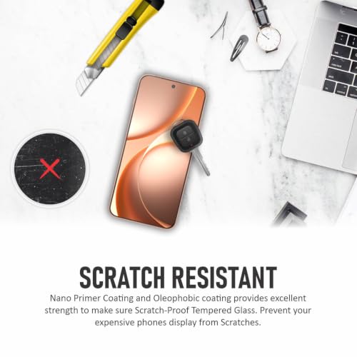 Image of SupCares Tempered Glass for Oppo Find X9s (6.59 Inch) With Installation Kit | 9H Edge to Edge Screen Protector | Black