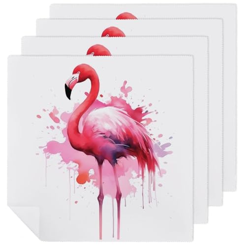 Servilletas de tela JTKBNVM florales cuadradas 47.5x47.5 cm 4 pcs miniatura 1