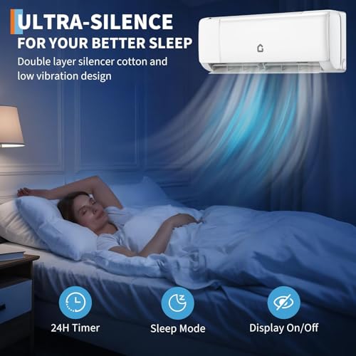 Image of IDEALHOUSE 24,000 BTU Mini Split Air Conditioner and Heat Pump, 21 SEER2 Ultra Quiet 208-230V Ductless AC with WiFi & Alexa Control, Cools /Heats up to 1500 Sq.Ft, Easy Installation Kit