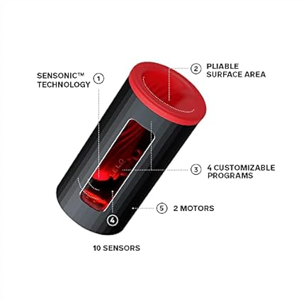 LELO Consola de Placer F1S V2 Juguete Sexual Masculino Impermeable con 4 Niveles de Vibración Únicos (Red)