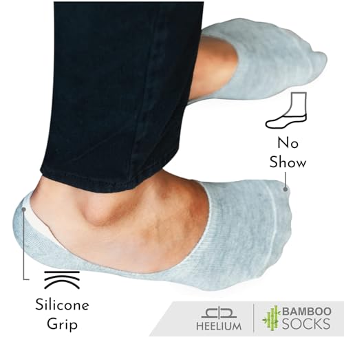 Image of HEELIUM Bamboo No Show Socks for Women | Odour Free & Breathable | 3X Softer than Cotton Socks | Low Cut Socks | Size (UK 3-7)