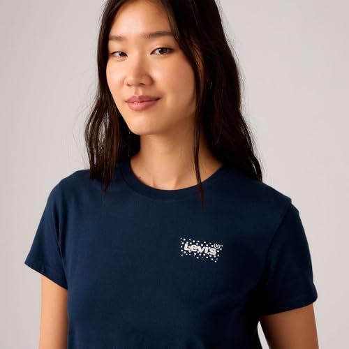 Levi's The Perfect Tee Inga Dot Bw Fill Navy Bl – Ansicht 4