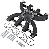 Woosphy Single Plane Carb Intake Manifold Replacement for GM LS1 LS2 LS6 V8 5.7L 350 2500-7000 300-132 Black