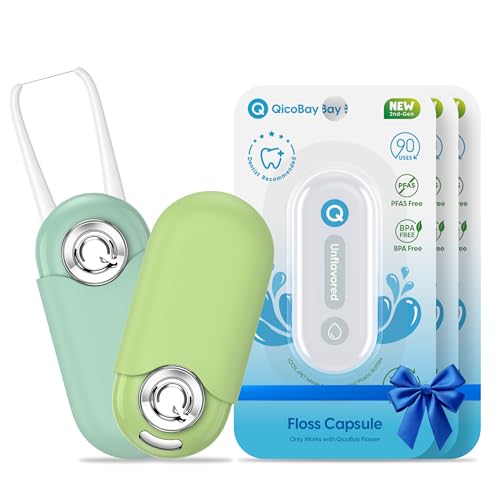 UpFlosser C1S Duo fil dentaire rechargeable avec 3 capsules de recharge sans arôme