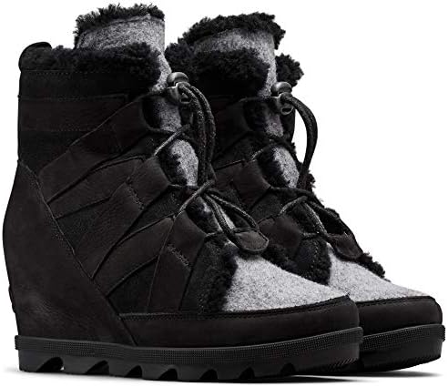 Sorel Women's Joan of Arctic Wedge Boots, Black, 10 Medium US | Image 1