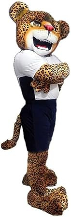 Power female Jaguar Mascot Costume Adult Size for Men & Women with Built-in Fan Inside the Head