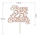 Unoggsor Rose Gold Glitter Happy 25th Birthday Cake Topper - Hello 25, Cheers to 25 Years, 25 and Fabulous, 25th