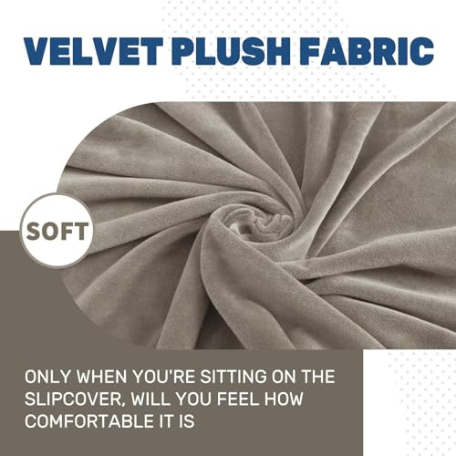 Housse de canapé extensible velours antidérapante fauteuil 1 place