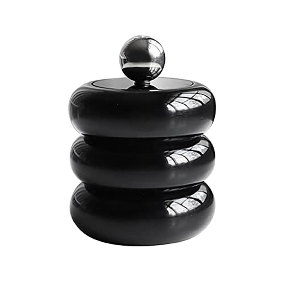 CTRLZS Qtip Holder Dispenser Resin Cotton Swab Dispenser Desktop Jars Bathroom Nordic Style Bathroom Canister Storage A