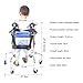 QIQIZHANG Walkers for Seniors Walker Children with Cerebral Palsy,Height-Adjustable Mobile Walker,Rollators 6 wheeS seat Disabled Assistive Equipment rollator Walker, Durable Mobility Aid., Blue