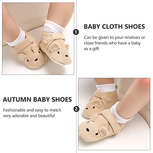 1 Pair Baby Walking Shoes Indoor Toddler Shoes Walking Practical Toddler Footwears (Pink 11cm)4