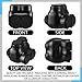 Saysurey 10 Pcs Insulated Multi Cable Connectors 2 Port Single Entry Splice Electrical Power Connector Black Interconnect Terminals Pre Filled (1/0-14 AWG Wire Range)