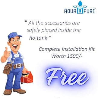 AQUA D PURE 4 in 1 Zinc Technology RO Water Purifier with RO, UV, UF, TDS Adjuster 12L | 10 Stage Purification | Suitable for all type water supply. | Black