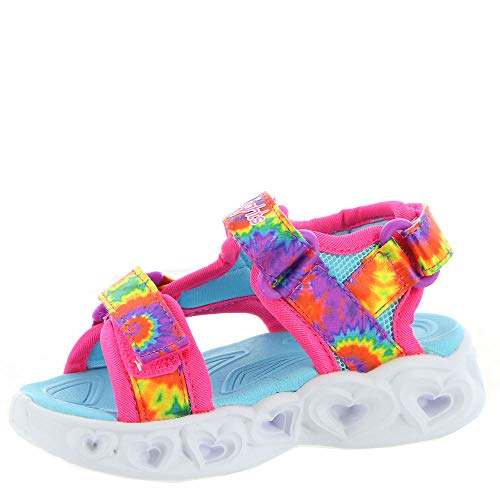 Skechers Unisex-Child Heart Lights Sandals-Color Groove Sneaker4