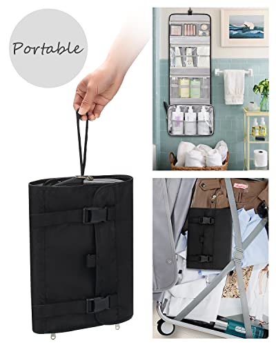 Relavel Hanging Toiletry Bag for Traveling, 02 Black, X Large, Hanging Travel Toiletry Bag