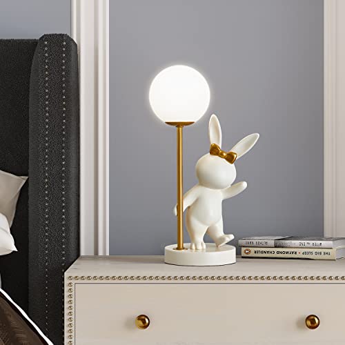 Oneach 13” Kids Rabbit Table Lamp 3 Color Dimming Desk Lamp For Girls With Cartoon Look Cute Night Light For Kids Bedroom Living Room #TOP7